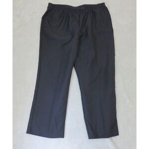 Alfred Dunner Women Black Elastic Waist Pull On Polyester SweatPant Size 18W